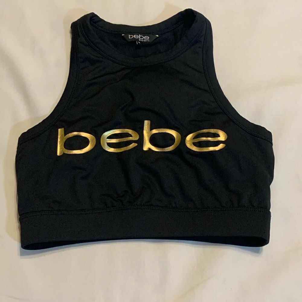Bebe Sport Size Medium black sports bra (no padding) like new